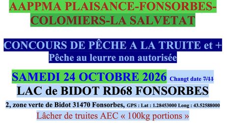Concours de pêche au lac de Bidot
