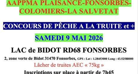 Concours de pêche au lac de Bidot